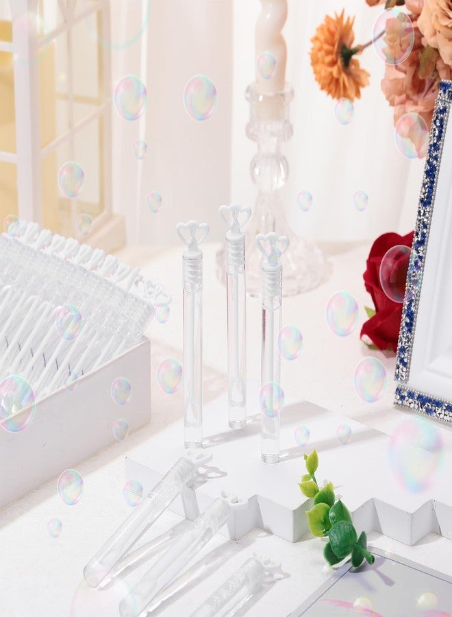 PullCrease 150 Pcs Bubble Wands Bulk for Wedding Party Mini Heart Wand with Bubble Solution for Wedding Bridal Showers Valentine Anniversary Birthday Supplies(White,Double Heart) - Image 5